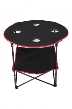 Round Foldable Camping Table With Cup Holders