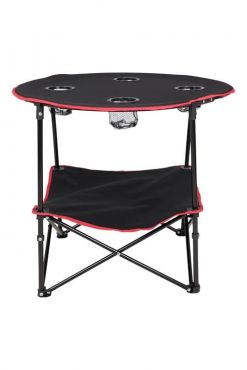 Round Foldable Camping Table With Cup Holders